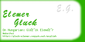 elemer gluck business card