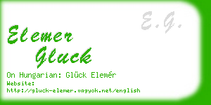 elemer gluck business card